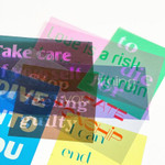 PET Stickers - sand cake Lettering Transparent Sticker Pack 01