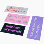 Pet Stickers - sand cake Lettering Transparent Sticker Pack 01