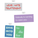 Pack of 16 Stickers - sand cake Lettering Transparent Sticker Pack 01