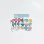Pack of 3 Sheets - sand cake Marble Circle Paper Sticker Pack