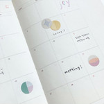 Perfect for Planner - sand cake Marble Circle Paper Sticker Pack