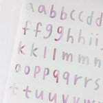 Alphabet Sticker - sand cake Marbling Alphabet Paper Sticker