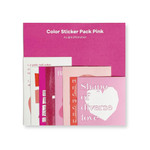 sand cake Pink Color Paper Sticker Pack