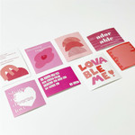 Pink Stickers - sand cake Pink Color Paper Sticker Pack
