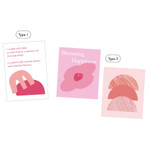 sand cake Pink Color Paper Sticker Pack
