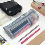 Round Shape - Brisk Style Round Standing Large Capacity Mesh Pencil Case