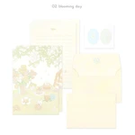 02 Blooming Day - Dash and Dot Pogni Letter And Envelop Set