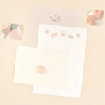 Blind-Embossed Lines - Dash and Dot Morning Garden Letter And Envelop Set