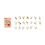 Pack of 40 stickers - Appree Lisianthus Gold Foil Sticker Pack