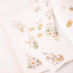 Clear PET stickers - Appree Daisy Gold Foil Sticker Pack