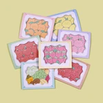 Pack of 7 Cards - 7321 Design Fruit Window Folding Greeting Card Pack
