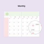 Monthly - 7321 Design Check & Fruits 6-Month Undated Daily Planner