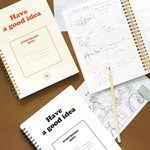 Drawing a comic strip in A5 storyboard notebook