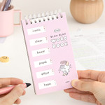 Handy Size - ICONIC Blah Blah Word Notebook With Flip CoverICONIC Blah Blah Word Notebook With Flip Cover