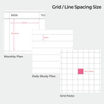 Lined Spacing - Ardium Good Days 3 Months Undated Daily Study Planner