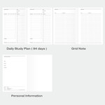 Planner Pages - Ardium 1440 Medium 3 Months Undated Daily Study Planner