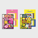 Pack of 6 Sheets - Wanna This Color Object Removable Decorative Sticker Pack