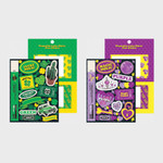 Pack of 6 Sheets - Wanna This Color Object Removable Decorative Sticker Pack