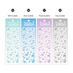 Set of 8 sheets - Wanna This Translucent Holographic Color Bubble Sticker Set