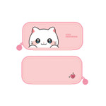 Pink Chunbae - Meowman Cute Cat PVC Large Multi-Purpose Pencil Case