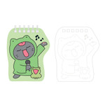 Croak YeongCheol - Meow Man Cute Cat Die-Cut Pocket Unlined Notepad