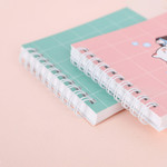 Wire-Binding - Meow Man Cute Bath Cat Pocket Unlined Notepad
