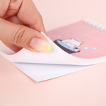 100gsm Paper - Meow Man Cute Bath Cat Pocket Unlined Notepad