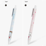 Meow Man Cute Cat Slim 0.4mm Quick-Dry Black Ballpoint Pen
