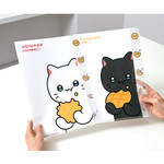 2 Design - Meow Man Cute Cookie Cat 5-Pocket A4 Document Organizer