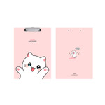 Pink - Meow Man Cute Cat A4 Clipboard