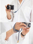 Iconic Two tone adjustment twist string loop neck strap