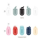 Iconic mini bookmark set
