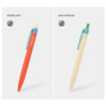 Vermilion, Mayonnaise - Black Point Pen 0.5mm