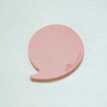 Book comma rubber bookmark - baby pink
