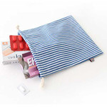 Indigo The Basic M cotton denim drawstring pouch