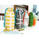 PlanD Pattern fabric drawstring small pouch