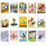 Indigo Flanders Anne illustration mini postcard set