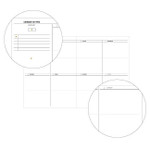 Dash and dot Slim weekly planner A6 Size