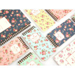 Wanna This Pour vous flower pattern wirebound lined notepad