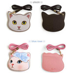 Jetoy Choo Choo cat petit flat card case with neck strap