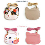 Jetoy Choo Choo cat petit flat card case with neck strap