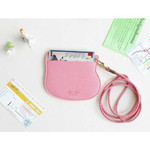 Jetoy Choo Choo cat petit flat card case with neck strap