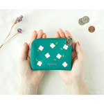 Livework Piyo cute pattern half zip around card wallet