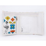 Inside of Tabom retro fabric trifold wallet