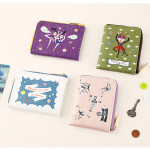 Circus in the universe hallf zip around card wallet