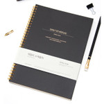 Black - 2015 Wirebound daily undated planner
