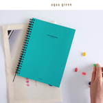 Aqua green - 2015 Mon cahier wirebound undated weekly planner