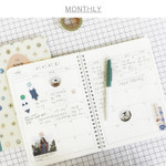 Monthly - Un jour de reve retro wirebound journal notebook