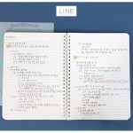 Line - Un jour de reve retro wirebound journal notebook