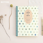 Button - Un jour de reve retro wirebound journal notebook